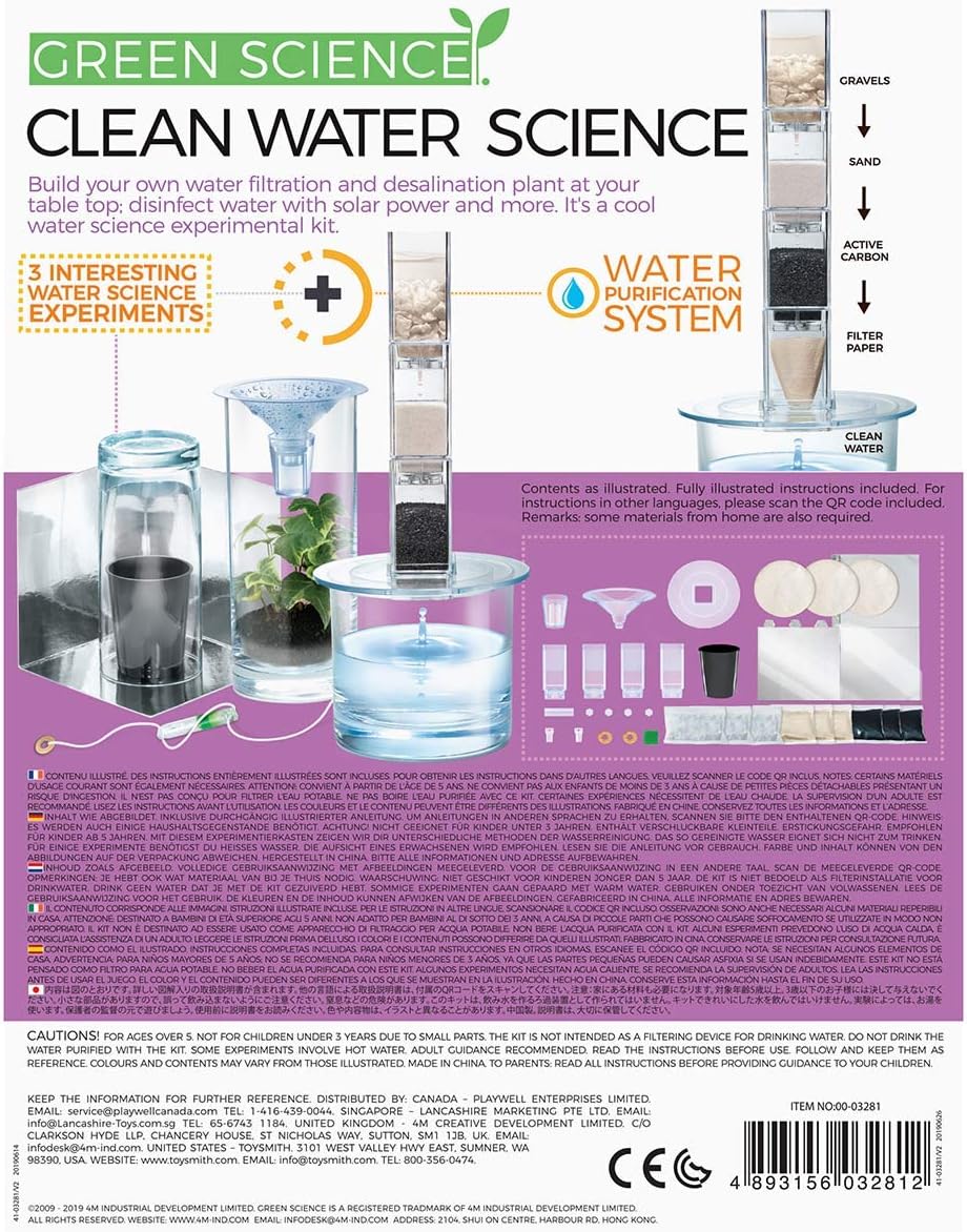 Clean Water Science - Climate Change, Global Warming, Lab - STEM Toys Educational Gift for Kids & Teens, Girls & Boys