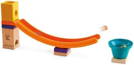 Hape Quadrilla Mega Skatepark Marble Run Attachment, 17 Pieces, Multicolor