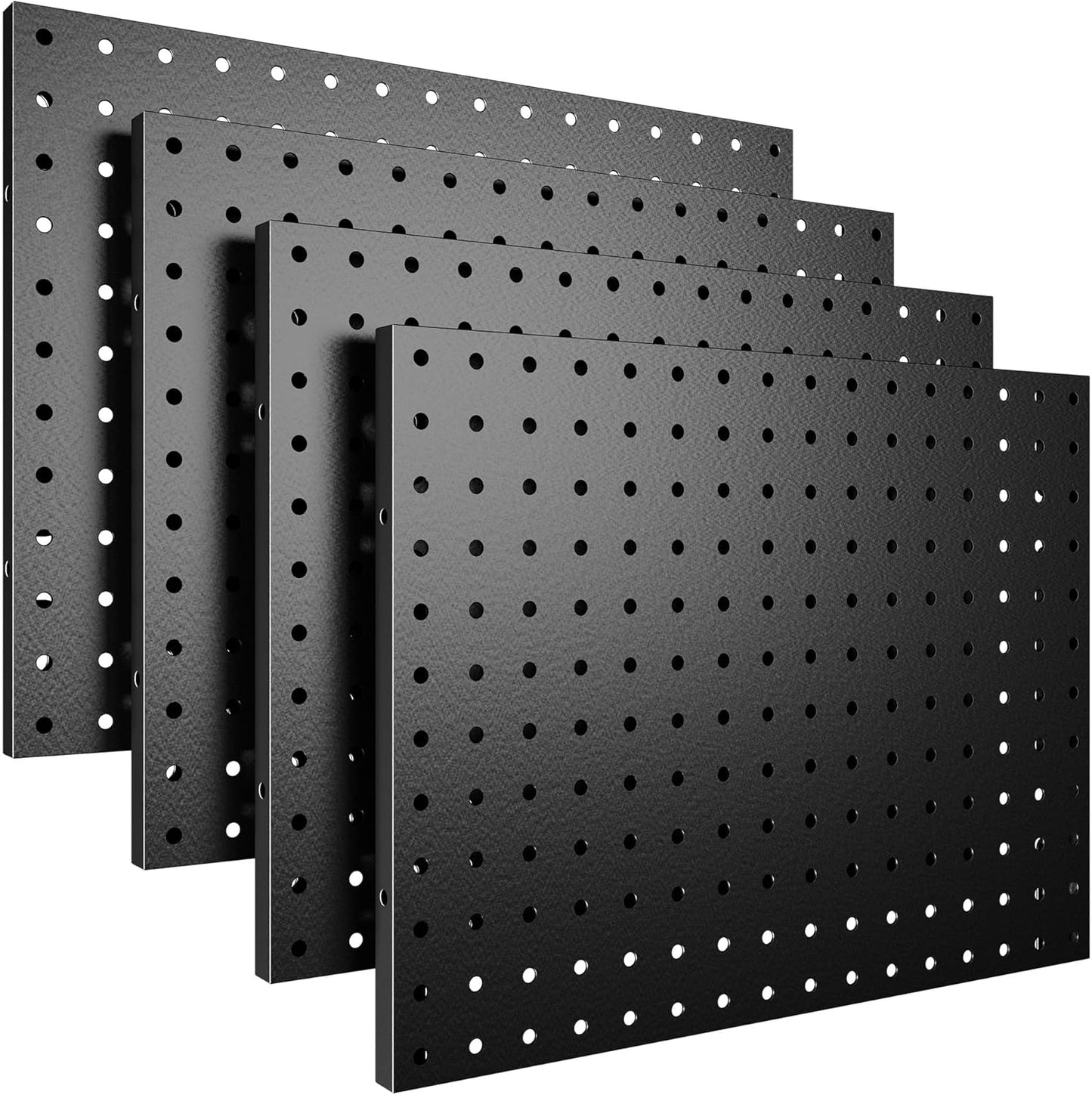 Peg Board, 6 Pack Metal PegBoard Organizer with Accessories, White Pegboard Panels with 50 Pcs Hooks and Baskets, Wall Organizer for Office, Craft Room Organization, Garage, Sewing Room