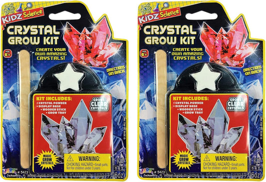 Magic Grow a Crystal Kit ( 2 Sets) | Growing Crystals Science Kit Toys for Kids and Adults. Party Favors Supplies in Bulk. Plus 1 Sticker #5423-2s 2 Packs