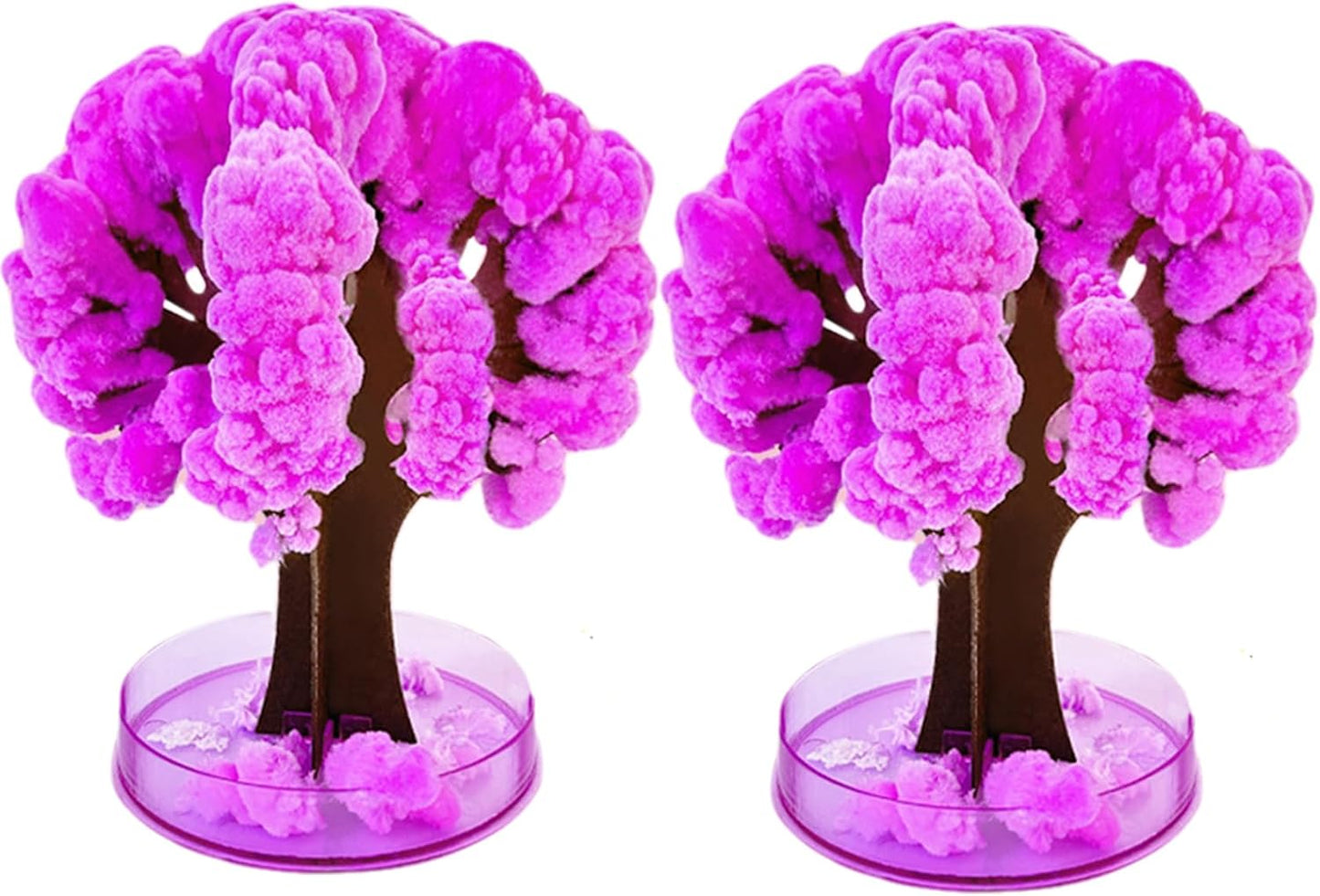 2Pcs Crystal Growing Tree with 3 Potions Mini Paper Crystal Growing Kit for Kids Creative Educational DIY Science Kit for Desk Bookshelf Home Classroom Decor