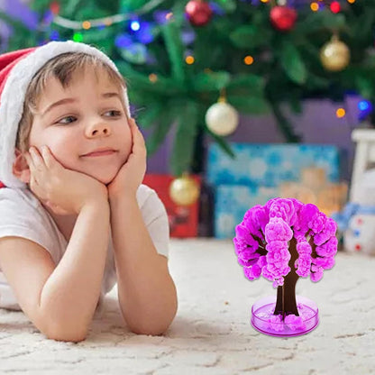 2Pcs Crystal Growing Tree with 3 Potions Mini Paper Crystal Growing Kit for Kids Creative Educational DIY Science Kit for Desk Bookshelf Home Classroom Decor