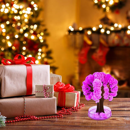 2Pcs Crystal Growing Tree with 3 Potions Mini Paper Crystal Growing Kit for Kids Creative Educational DIY Science Kit for Desk Bookshelf Home Classroom Decor