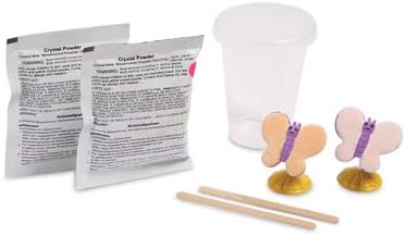 MindWare Sparkle Formations Crystal Butterflies Science Kit with Crystal Growing Experiment for Kids Ages 8 and Up, Grow and Display Colorful Crystal Wings, Includes 2 Butterfly Models