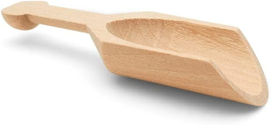 Mini Wooden Scoops 3-3/4 Inches Long, 50 Unfinished Mini Scoops for Jars, Bath Salts, Body Scrubs, Salt & Spice Containers, by Woodpeckers