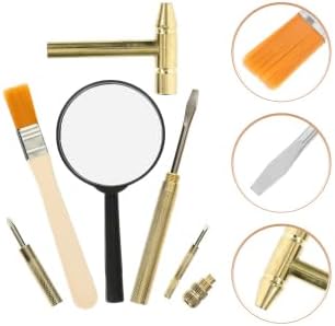 1 Set Dinosaur Dig Tools Kit: Archaeological Excavation Tool Set with Mini Hammer Chisel Brush Scraper Kit