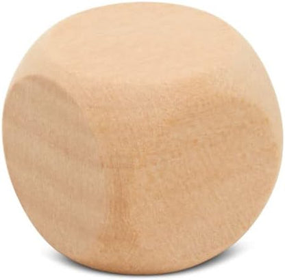 Blank Wooden Dice for Crafting and Games, 1.5 Inch Wood Blocks for Crafts, Pack of 3 Unfinished Small Wooden Blocks for Crafts, Small Wooden Cubes for Games & Party Decor, by Woodpeckers