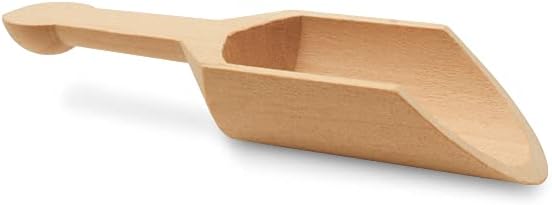 Mini Wooden Scoops 3-3/4 Inches Long, 50 Unfinished Mini Scoops for Jars, Bath Salts, Body Scrubs, Salt & Spice Containers, by Woodpeckers