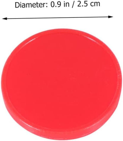Hemoton 200Pcs Colorful Counting Chips Plastic Bingo Game Tokens for Math Learning Fun Activities for Home School Classroom Use Red Round Pieces