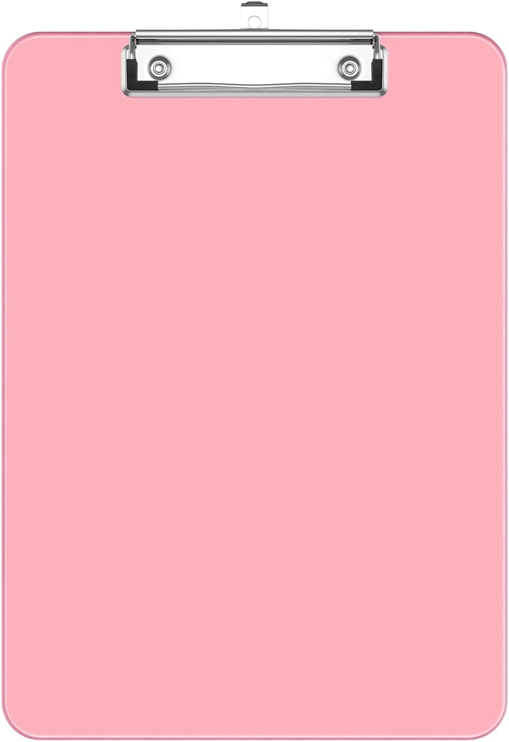 Rimilak Plastic Clipboards with Low Profile Metal Clip, Translucent Board, 12.5 x 9 In Letter Size, Office Supply, Back to School, Pink
