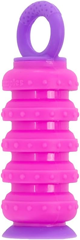 KRUMPLES Plungy Blue Sensory Suction Toy for Ages 10M+ | BPA-Free Silicone Fidget | Promotes Fine Motor Skills | Dishwasher Safe | Ideal Baby and Toddler Gift | Fun for All Ages