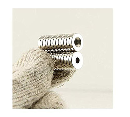 25 Pieces D10mm x H 3mm, 3mm Hole, Countersink disc Small Multi-Purpose Refrigerator Magnet for Refrigerator, Science, Crafts, Project Science, Educational Magnetic kit