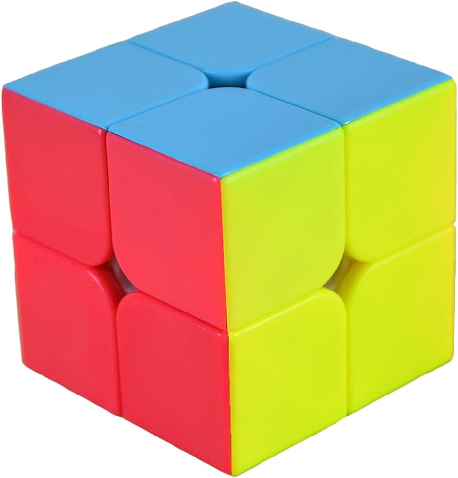 TANCH QIYI Speed Cube 2X2X2 No Stickers Magic Cube Puzzle Toy for Kids & Adults (Colorful)…