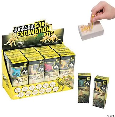 Fun Express Dino Excavation Kits - 36 Total Dig Up Toys - Dinosaur Party Favors, Gifts and Handouts