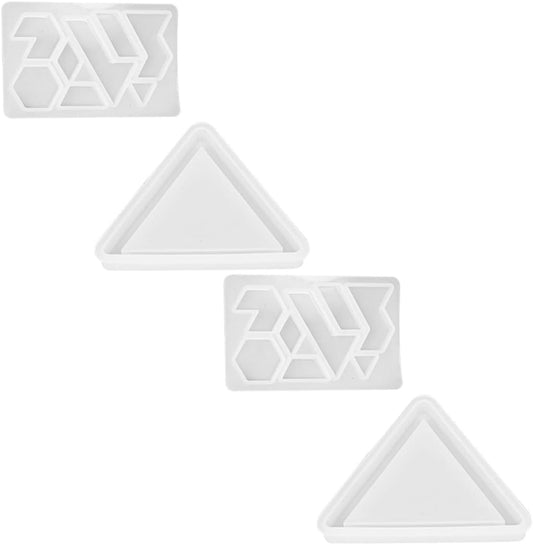 Chocolate Puzzle Game Silicone Casting Tangram Puzzle Jigsaw DIY Resin 2 Sets Silicone Candy Molds Baking