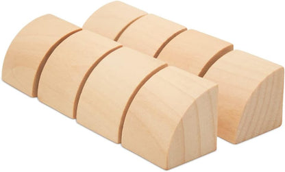 Quarter Circle Wooden Building Blocks Set 1-inch, Pack of 50 Unfinished Wooden Blocks for Crafts & Loose-Parts Play, by Woodpeckers