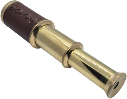 Prime NAUTICAL6 Inches Brass Pirates Telescope, Collapsible Handheld Telescope, Monocular, Adventure,Traveling,Gift Item,Brass Nautical Spyglass for Outdoor Navy and Gift