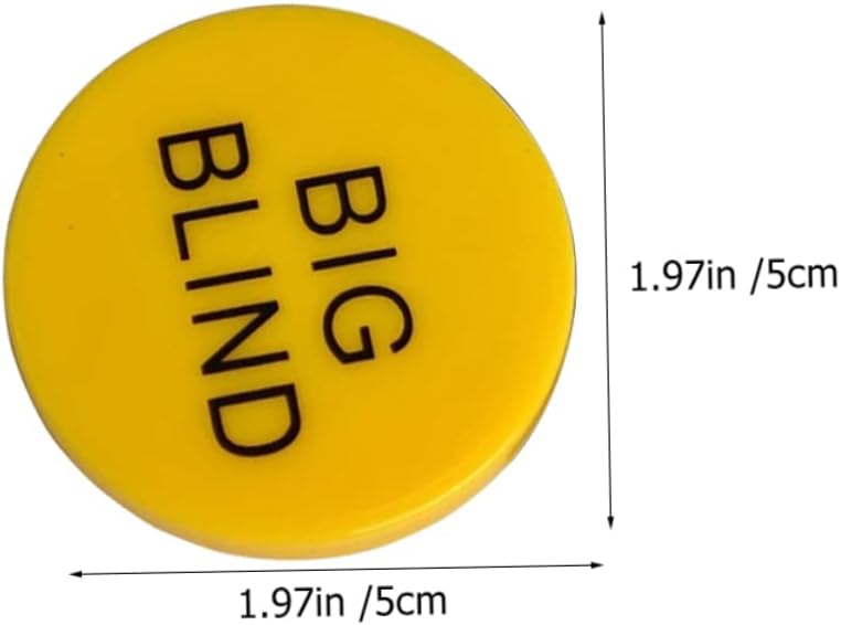 SAFIGLE 4 Sets Big and Small Blind Banker Code Texas Holdem Game Chips Bingo Game Tokens Bingo Game Supplies