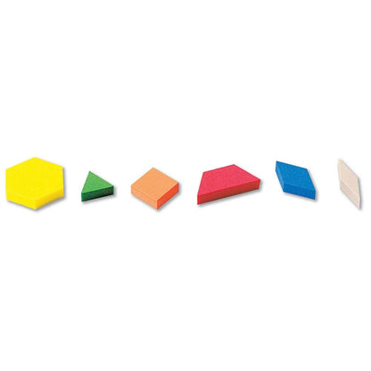 hand2mind Foam Pattern Blocks, Geometric Shapes for Kids, Pattern Play, Toddler Pattern Blocks, Learning Shapes for Kindergarten, 3D Shapes Manipulatives, Sorting Math Blocks (Set of 1,250)
