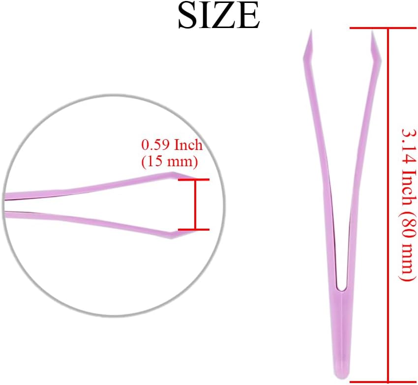 15 Pieces Blue Plastic Tweezers 3.14 Inch Craft Tweezers Forceps Thickened Plastic Sturdy Fine Motor Skill Learning for Perler Beads Jewelry Making Family Classroom School Ckyleole
