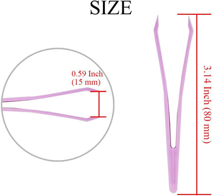 15 Pieces Blue Plastic Tweezers 3.14 Inch Craft Tweezers Forceps Thickened Plastic Sturdy Fine Motor Skill Learning for Perler Beads Jewelry Making Family Classroom School Ckyleole