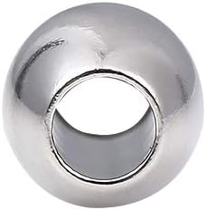 BEADIA Stainless Steel Spacer Beads 3x2.5mm Round Loose Charm Caps Beads for DIY Jewelry Making 100pcs with 1mm Hole