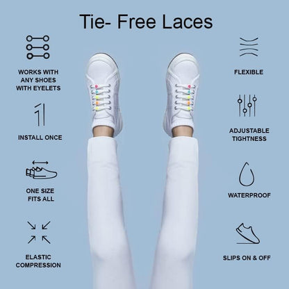 HICKIES No Tie Shoelaces – Elastic, Waterproof, Unisex Shoelaces for Adults, One Size Fits All for Sneakers & Running Shoes