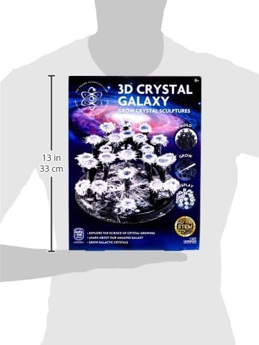 The Young Scientists Club 3D Crystal Galaxy, Grow Crystal Sculptures, Crystal Growing Kit for Kids Science Experiments Gifts for Boys & Girls, STEM Kits for Kids, STEM Toys, 8 Year Old Boy Gift
