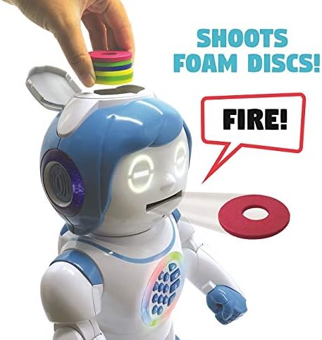 LEXiBOOK, Powerman Neo, My Robot Full of Technology, Remote Control and Gesture Control, Educational Activities in English, Programmable, Music and Dance, Sound and Light Effects, Blue/White, ROB18EN