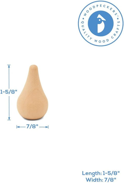 Grapat-Style Raindrop 1-5/8-inch, Pack of 10 Sensory Bin Filler for Open Ended Play, Education Supplies/Craft Supplies, by Woodpeckers