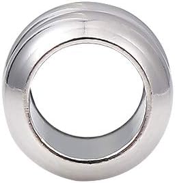 BEADIA Stainless Steel Spacer Beads 3x2.5mm Round Loose Charm Caps Beads for DIY Jewelry Making 100pcs with 1mm Hole