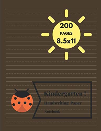 kindergarten handwriting paper notebook: This composition book, good for kids, student, boys, girls for a, b, c, practice, writing, number tracing, ... (8.5x11), 200 pages, blank line, dotted grid