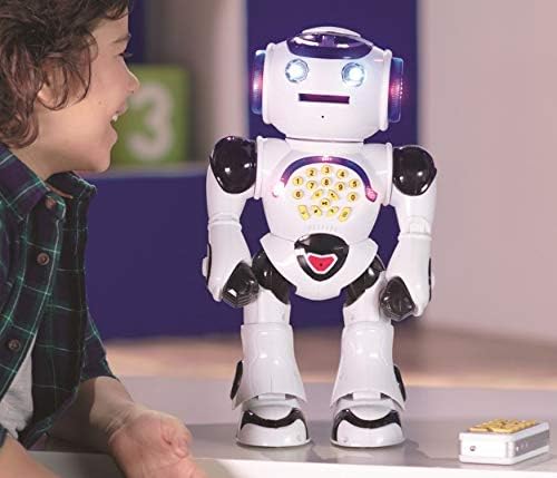 LEXiBOOK, Powerman Neo, My Robot Full of Technology, Remote Control and Gesture Control, Educational Activities in English, Programmable, Music and Dance, Sound and Light Effects, Blue/White, ROB18EN