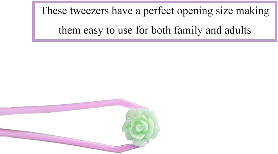 15 Pieces Blue Plastic Tweezers 3.14 Inch Craft Tweezers Forceps Thickened Plastic Sturdy Fine Motor Skill Learning for Perler Beads Jewelry Making Family Classroom School Ckyleole