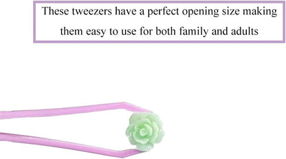 15 Pieces Blue Plastic Tweezers 3.14 Inch Craft Tweezers Forceps Thickened Plastic Sturdy Fine Motor Skill Learning for Perler Beads Jewelry Making Family Classroom School Ckyleole