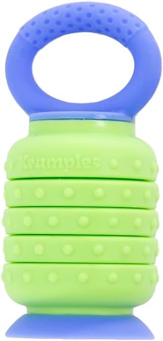 KRUMPLES Plungy Blue Sensory Suction Toy for Ages 10M+ | BPA-Free Silicone Fidget | Promotes Fine Motor Skills | Dishwasher Safe | Ideal Baby and Toddler Gift | Fun for All Ages