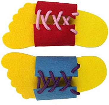 Childrens Lacing Skills Learn-to-Tie - Shoe Preschool Tie-Up Shoe Threading.