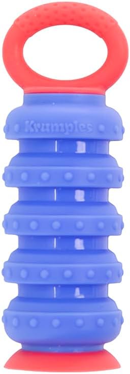 KRUMPLES Plungy Blue Sensory Suction Toy for Ages 10M+ | BPA-Free Silicone Fidget | Promotes Fine Motor Skills | Dishwasher Safe | Ideal Baby and Toddler Gift | Fun for All Ages