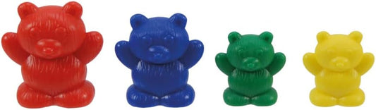 EAI Education Bear Counters: 3 Sizes: 4 Colors - Set of 480 in Tub