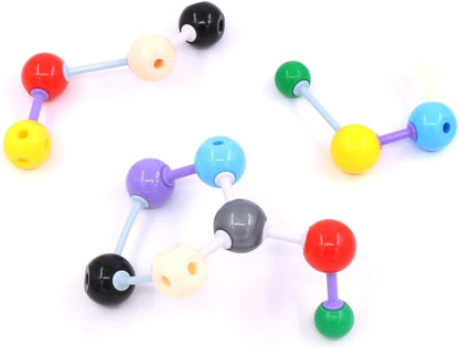 Swpeet 125 Pcs Molecular Model Kit for Inorganic & Organic Molecular Model Teacher and 16 Years and Over Student Kit - 54 Atoms & 70 Links & 1 Short Link Remover Tool - Science Toys