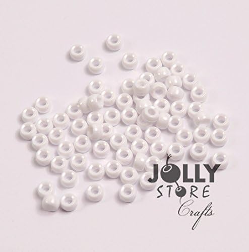 JOLLY STORE Crafts - Mini Pony Beads, Easy-to-Use Reusable Jewelry-Making/Bracelet Beads for Art, Craft Decorations & More, 6.5 x 4mm Beads, Crafted in The USA, Opaque Grey, 1000 pcs (Pack of 1)