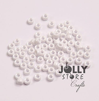 JOLLY STORE Crafts - Mini Pony Beads, Easy-to-Use Reusable Jewelry-Making/Bracelet Beads for Art, Craft Decorations & More, 6.5 x 4mm Beads, Crafted in The USA, Opaque Grey, 1000 pcs (Pack of 1)