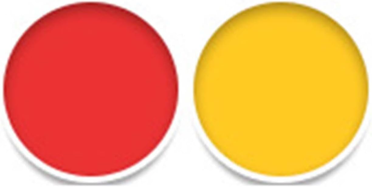 B Baosity 100 Pieces Math Counters for Kids Two Color Counters with Storage Bucket Bingo Chip Learning Counters for Party Children, Red Yellow, 25mm