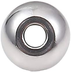BEADIA Stainless Steel Spacer Beads 3x2.5mm Round Loose Charm Caps Beads for DIY Jewelry Making 100pcs with 1mm Hole