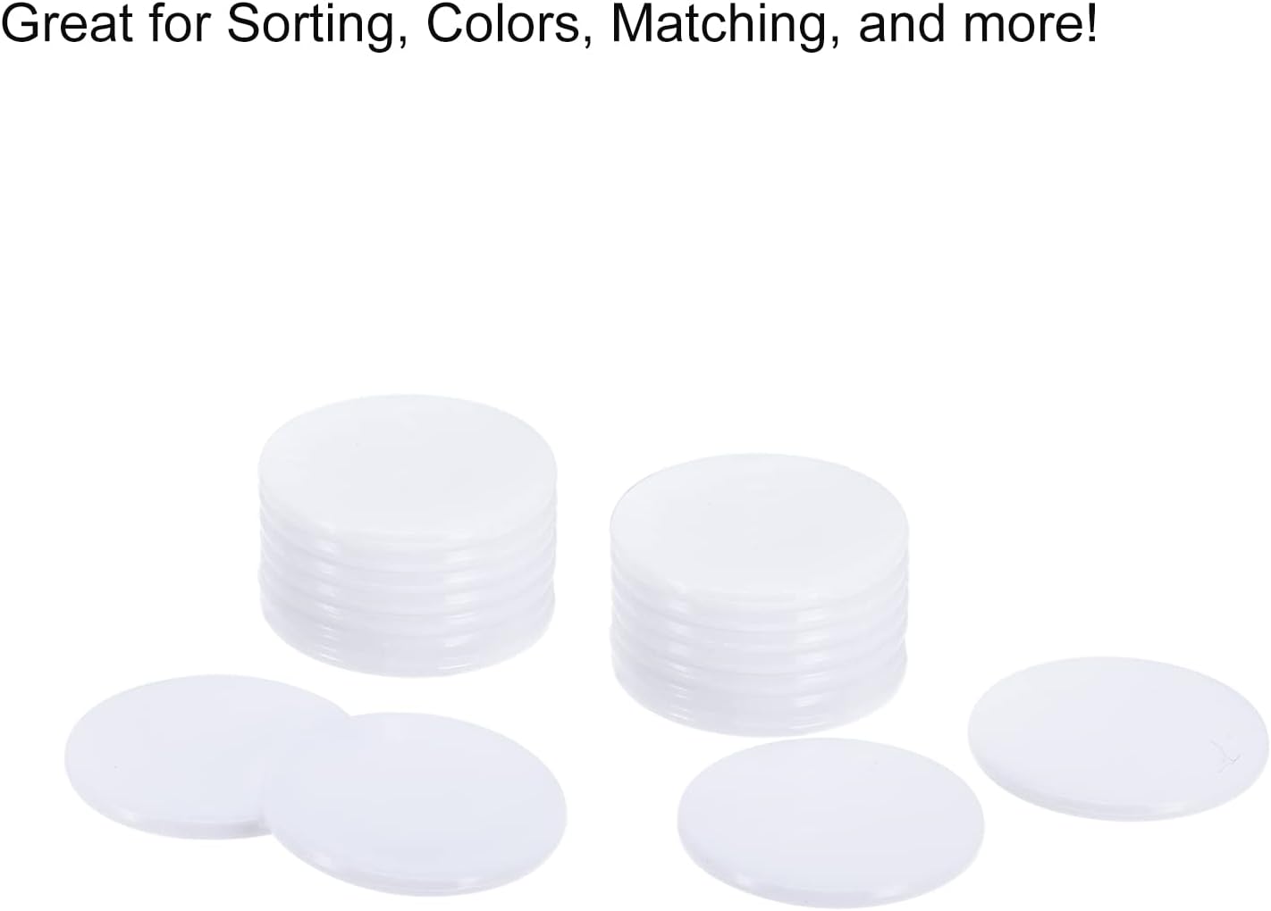 MECCANIXITY Small Plastic Learning Counters Disks Chip Bingo Chip Counting Discs Markers 24mm/0.94 Inch for Math Practice Red, Pack of 50