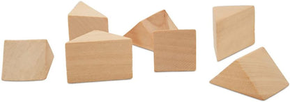 Quarter Circle Wooden Building Blocks Set 1-inch, Pack of 50 Unfinished Wooden Blocks for Crafts & Loose-Parts Play, by Woodpeckers