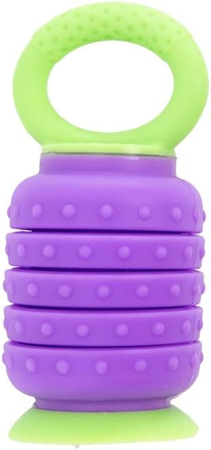 KRUMPLES Plungy Blue Sensory Suction Toy for Ages 10M+ | BPA-Free Silicone Fidget | Promotes Fine Motor Skills | Dishwasher Safe | Ideal Baby and Toddler Gift | Fun for All Ages