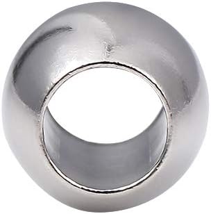 BEADIA Stainless Steel Spacer Beads 3x2.5mm Round Loose Charm Caps Beads for DIY Jewelry Making 100pcs with 1mm Hole