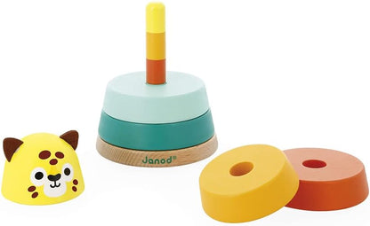 Janod Baby Forest Fox Wood Stacker - Ages 1+ - J08014