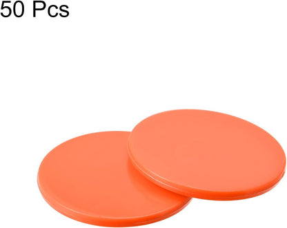 MECCANIXITY Small Plastic Learning Counters Disks Chip Bingo Chip Counting Discs Markers 24mm/0.94 Inch for Math Practice Red, Pack of 50